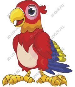  Bright cartoon parrot