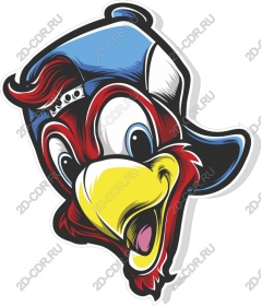  Bright cartoon woodpecker