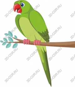  Bright green parrot