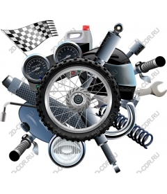 Dynamic parts of the motorcycle