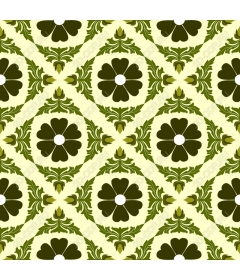  Elegant floral pattern - dark green