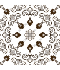  Elegant floral pattern brown