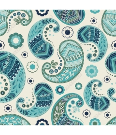  Узор Teal Paisley Elegance