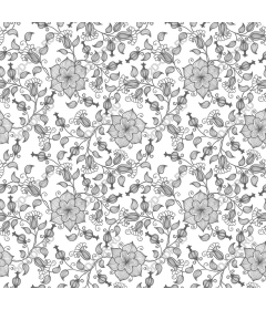  Elegant floral pattern - seamless in black and white