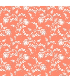  Elegant floral pattern - coral color