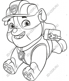 Playful cartoon puppy