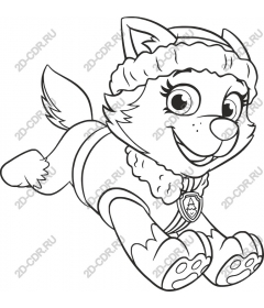 Playful character the wolf