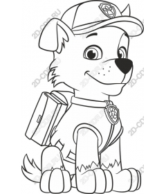 Funny cartoon puppy