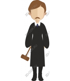  A judge with a hammer