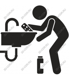  Man cleaning the sink