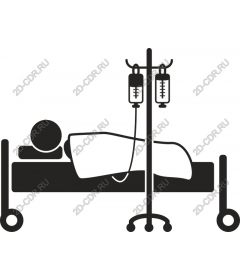  A patient on hospital bed