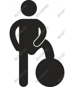 Dynamic person with a sphere