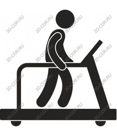The icon for the walk on a treadmill — fitness projects