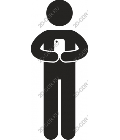  Contemporary character with a smartphone
