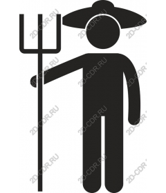  Farmer with a pitchfork