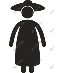  Elegant woman in dress and hat
