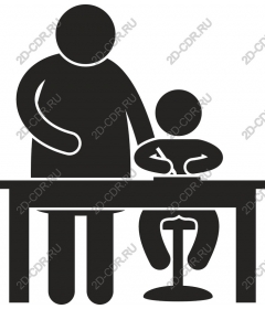  A guide to education - Adult and child at the table