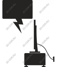 Vintage TV with speech bubble
