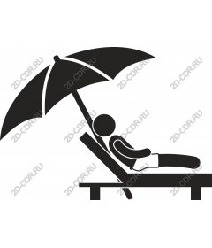  Lazy days: man resting under umbrella