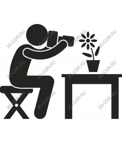  Photographer shooting a flower