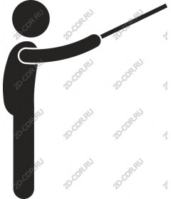 Teacher with a pointer