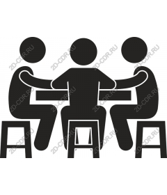 Team work: three people at the table