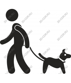  Charming Man Walks His Dog