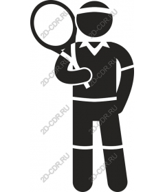 Dynamic tennis player