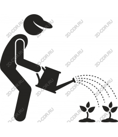  Amateur gardening watering plants
