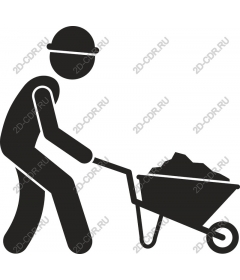  Builder with a wheelbarrow