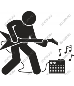 Dynamic rock guitarist