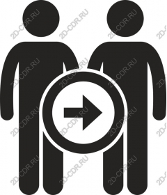 Two figures with the arrow