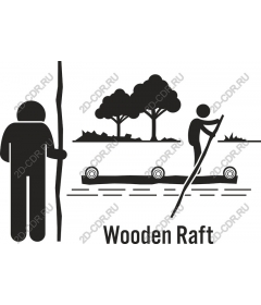 Wooden raft
