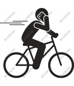  Cyclist with a smartphone