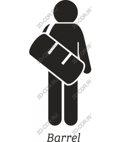  A man carrying a barrel