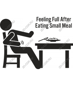  The feeling of fullness after a small meal