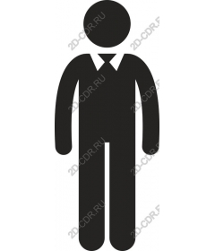 Business icon - professional figure in minimalist style