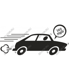 Car racing at high speed