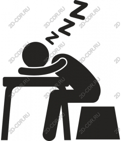 Exhausted figure