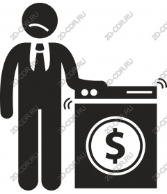 The businessman next to the cash register