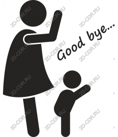  Heartfelt goodbye: Mother and child