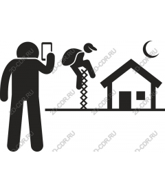  Builder with a smartphone