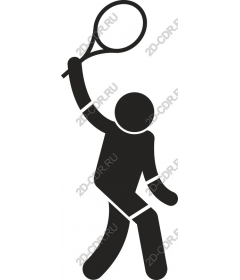 Dynamic tennis player