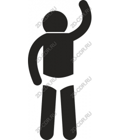 Cheerful waving a character