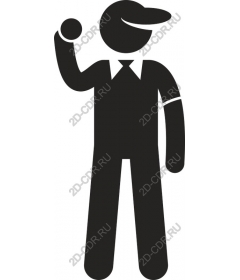Friendly waving character