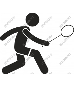 Dynamic badminton player