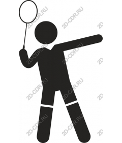 Dynamic badminton player