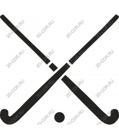 Crossed hockey sticks
