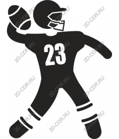 Dynamic football player