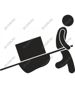  Cartoon figurine carrying box